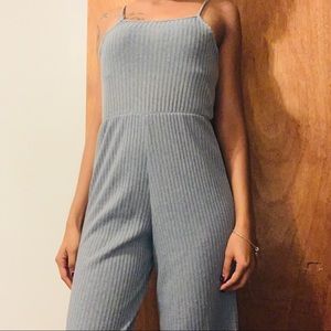 {F21} Grey Ribbed Comfy Romper